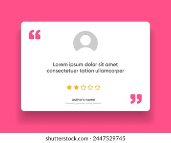 3D bubble testimonial banner, quote, infographic. Social media post template designs for quotes. Empty speech bubbles, quote bubbles and text box. Vector Illustration EPS10.