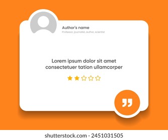 3D bubble testimonial banner, quote, infographic. Social media post template designs for quotes. Empty speech bubbles, quote bubbles and text box. Vector Illustration EPS10.