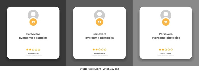 3D bubble testimonial banner, quote, infographic. Social media post template designs for quotes. Empty speech bubbles, quote bubbles and text box. Vector Illustration EPS10.