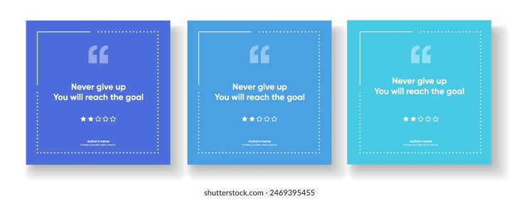 3D bubble testimonial banner, quote, infographic. Social media post template designs for quotes. Empty speech bubbles, quote bubbles and text box. Vector Illustration EPS10.