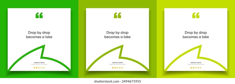 3D bubble testimonial banner, quote, infographic. Social media post template designs for quotes. Empty speech bubbles, quote bubbles and text box. Vector Illustration EPS10.