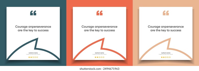 3D bubble testimonial banner, quote, infographic. Social media post template designs for quotes. Empty speech bubbles, quote bubbles and text box. Vector Illustration EPS10.