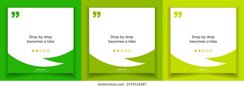 3D bubble testimonial banner, quote, infographic. Social media post template designs for quotes. Empty speech bubbles, quote bubbles and text box. Vector Illustration EPS10.