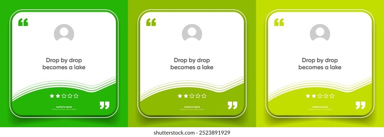 3D bubble testimonial banner, quote, infographic. Social media post template designs for quotes. Empty speech bubbles, quote bubbles and text box. Vector Illustration EPS10.