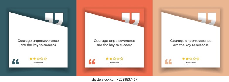 3D bubble testimonial banner, quote, infographic. Social media post template designs for quotes. Empty speech bubbles, quote bubbles and text box. Vector Illustration EPS10.
