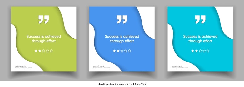 3D bubble testimonial banner, quote, infographic. Social media post template designs for quotes. Empty speech bubbles, quote bubbles and text box. Vector Illustration EPS10.