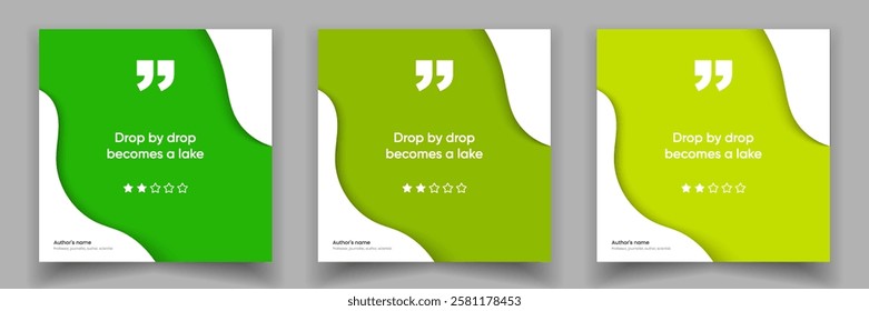 3D bubble testimonial banner, quote, infographic. Social media post template designs for quotes. Empty speech bubbles, quote bubbles and text box. Vector Illustration EPS10.
