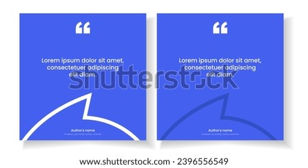 3D bubble testimonial banner, quote, infographic. Social media post template designs for quotes. Empty speech bubbles, quote bubbles and text box. Vector Illustration EPS10.