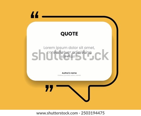 3D bubble testimonial banner, quote, infographic. Social media post template designs for quotes. Empty speech bubbles, quote bubbles and text box. Vector Illustration EPS10.