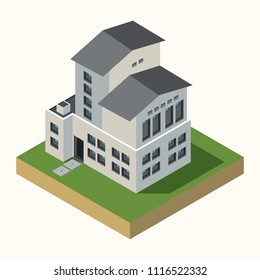 3D BUILDING FLAT TEMPLATE