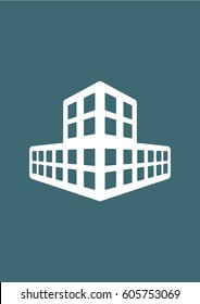 3D Building Icon, Vector