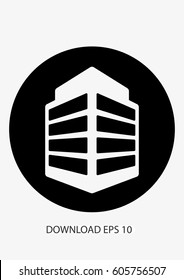 3D building icon, Vector