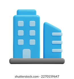 3d building icon vector. Isolated on white background. 3d building and architecture concept. Cartoon minimal style. 3d real estate icon vector render illustration. - Shutterstock ID 2270159647