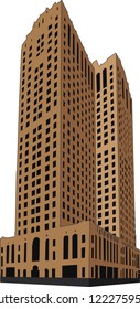 3D Building illustration isolated on white background full editable format