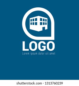 3D building logo concept. Designed for your web site design, logo, app, UI