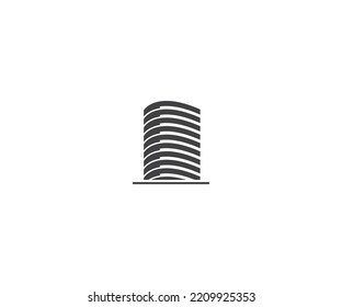 3d building logo design or real estate vector template