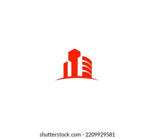 3d building logo design or real estate vector template