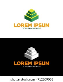 3D Building or Skyscraper vector design for real estate, apartment, village, buildings, construction, property logo