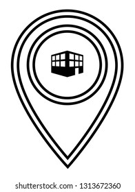3d buildings and map pin. logo concept. Designed for your web site design, logo, app, UI