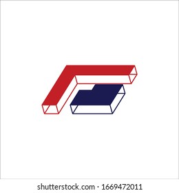3D buildings seen from above, vector illustration.