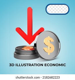  3D bundle of USD coins include dolla r currency exchange trading concept by 3d render.