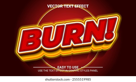 3d burn fire editable text effect