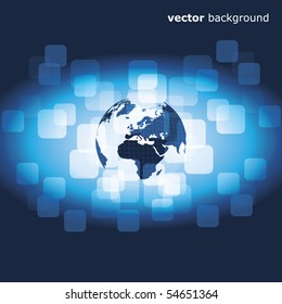 3d business abstract background - vector illustration
