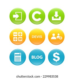 3d business button icon internet