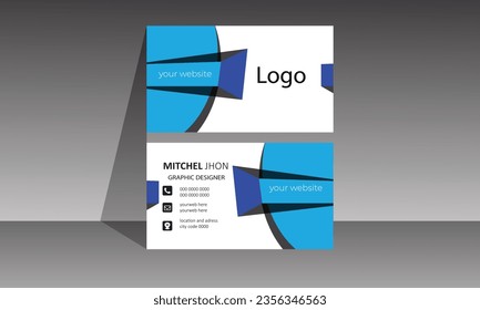 3D business card design, template card. vector business card