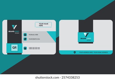 3d business card design, vector layout