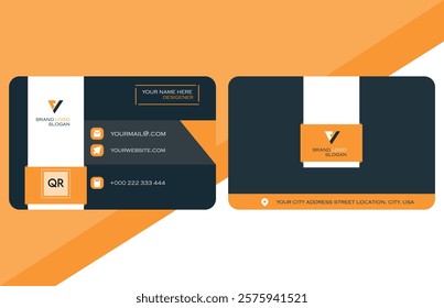 3d business card design, vector layout