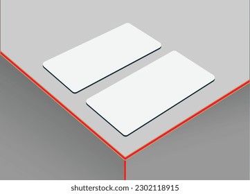 3D business card mockup design.