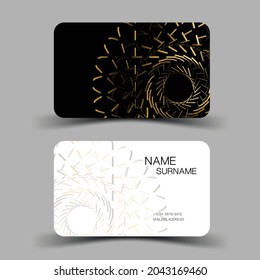 3D Business card template, Luxurious. Editable vector design. illustration EPS10
