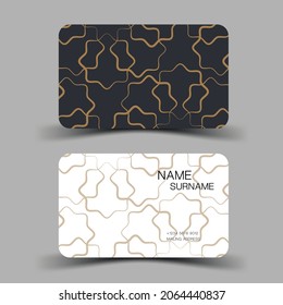 3D Business card template, Luxurious. Editable vector design. illustration EPS10