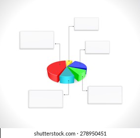 3d business diagram chart info graphic design with banner