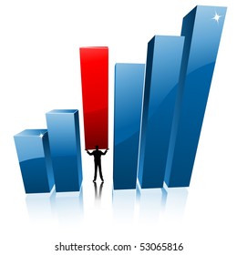 3d business graph