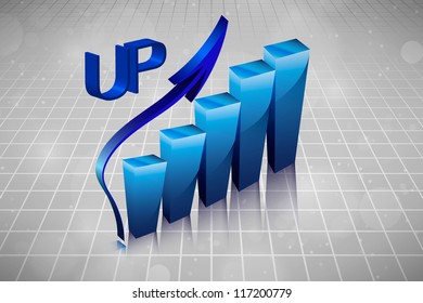 3d business graph in the drawings