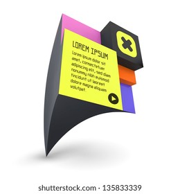 3D business illustration. Vector template.