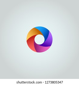 3D business logo template  vector