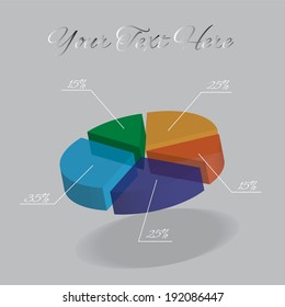 3D Business pie chart ,Vector EPS 10 