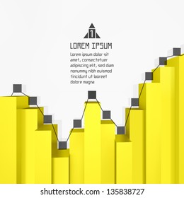 3d business template. Vector illustration.