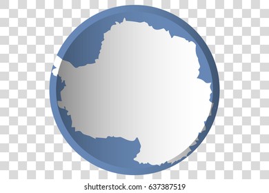 A 3D Button of the Flag of  Antartica