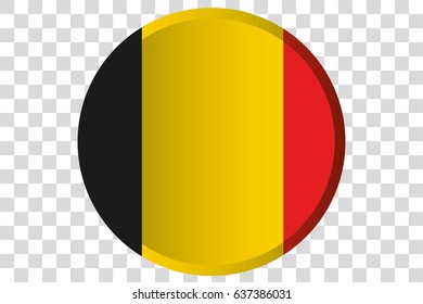 A 3D Button of the Flag of  Belgium