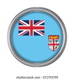 3d Button Flag Fuji Island Vector Stock Vector (Royalty Free) 371793799 ...