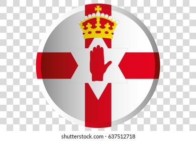 A 3D Button of the Flag of  NorthernIreland