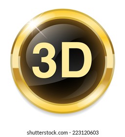 3d button or icon