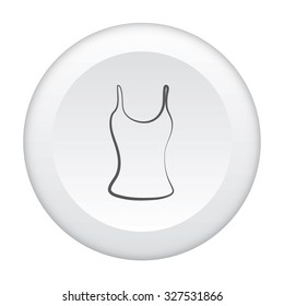 A 3D Button Icon Isolated on a White Background - Vest Top