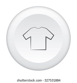 A 3D Button Icon Isolated on a White Background - Tshirt