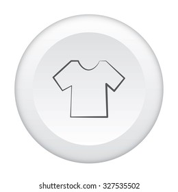 A 3D Button Icon Isolated on a White Background - TShirt