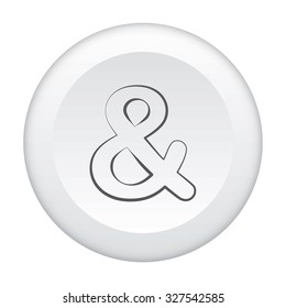 A 3D Button Icon Isolated on a White Background - And